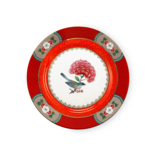Pip Studio Blushing Birds Kırmızı Tabak 17 cm - 1