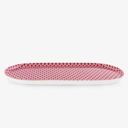 Pip Studio Flower Festival Kırmızı Oval Servis Tabağı 25 cm - 2