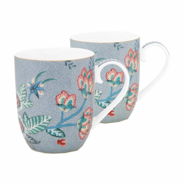 Pip Studio Flower Festival Mavi Mug Seti 145 ml 2 Adet - 1