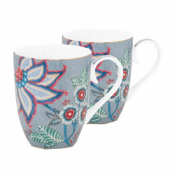 Pip Studio Flower Festival Mavi Mug Seti 350 ml 2 Adet - 1