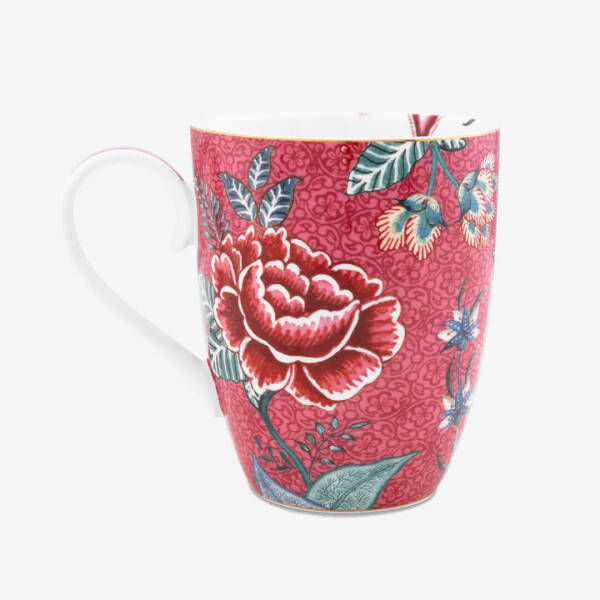 Pip Studio Flower Festival Tek Kişilik Çay Seti 350 ml Kırmızı - 2