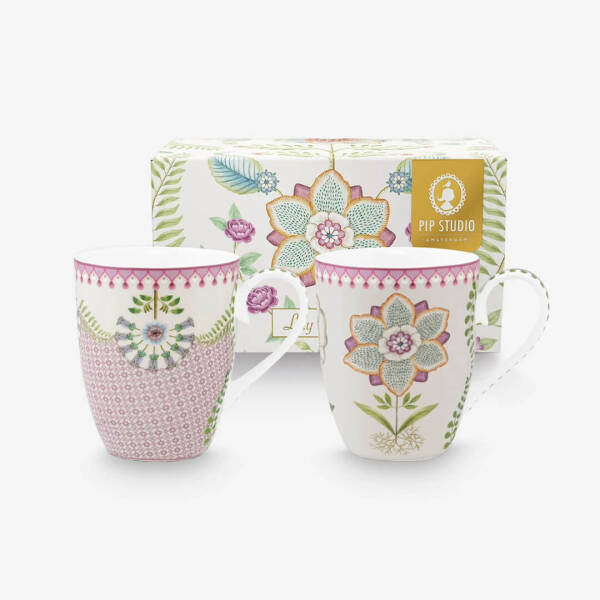 Pip Studio Lily & Lotus İkili Büyük Mug Seti 350 ml - 1