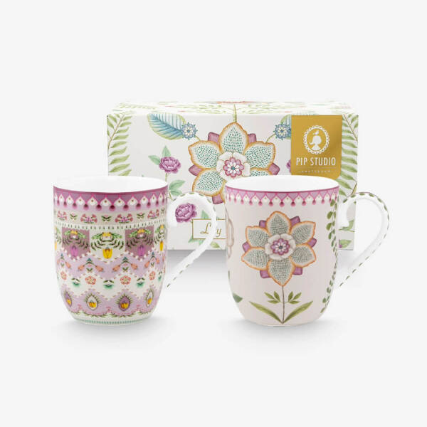 Pip Studio Lily & Lotus İkili Küçük Mug Seti 145 ml - 1