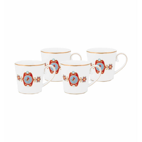 Pip Studio Love Birds Beyaz 4 'Lü Mug Seti 250 ml - 1