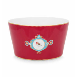 Pip Studio Love Birds Kırmızı Madalyon Desenli Kase 20 cm - 1