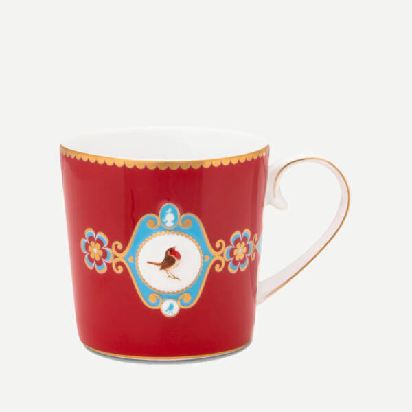 Pip Studio Love Birds Kırmızı Madalyon Desenli Mug 150 ml - 1