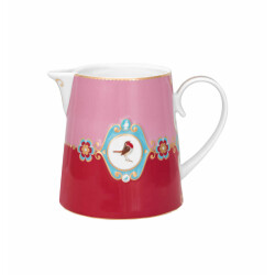 Pip Studio Love Birds Kırmızı Pembe Madalyon Desenli Sürahi 900 ml - 1