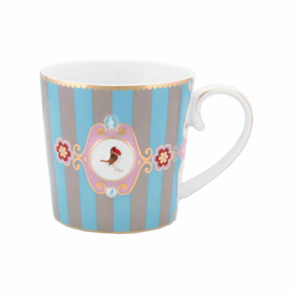 Pip Studio Love Birds Mavi Haki Çizgili Mug 250 ml - 1