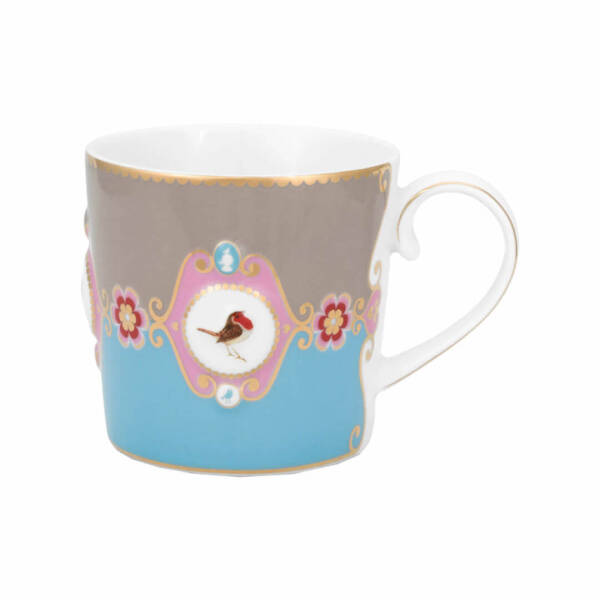 Pip Studio Love Birds Mavi Haki Madalyon Desenli Mug 150 ml - 1