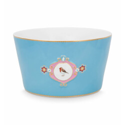 Pip Studio Love Birds Mavi Madalyon Desenli Kase 20 cm - 1