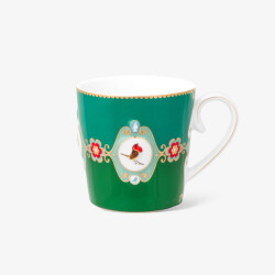 Pip Studio Love Birds Yeşil Renkli Madalyon Desenli Mug 250 ml - 2