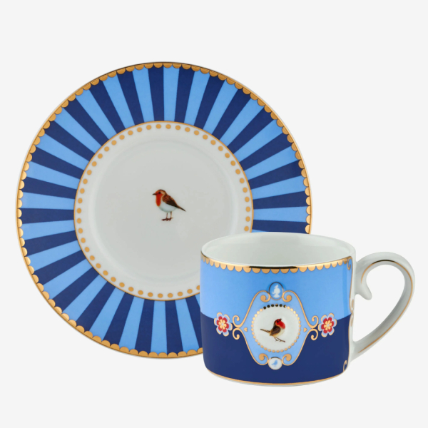 Pip Studio Love Brids Mavi Kahve Fincanı 90 ml - 6