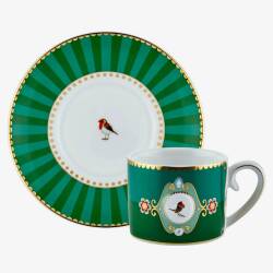 Pip Studio Love Brids Yeşil Kahve Fincanı 90 ml - 4