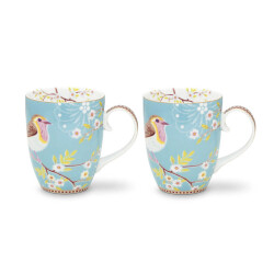 Pip Studio Mavi Kuşlu Mug Seti 350 ml 2 Adet - 1