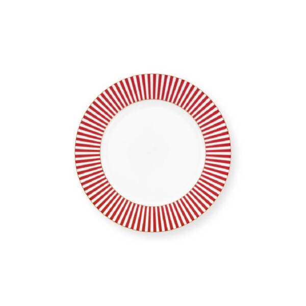 Pip Studio Royal Çizgili Tabak 21 cm Pembe - 2