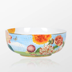 Pip Studio Royal Mavi Çiçek Desenli Kase 23 cm - 1