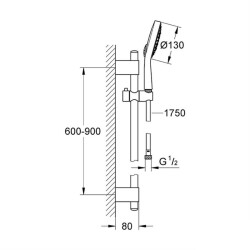 Grohe Power&Soul Cosmopolitan Duş Seti 4 Akışlı 27734000 - 2