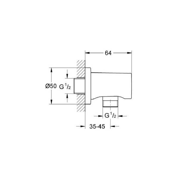 Grohe Rainshower Askılı Duş Çıkış Dirseği 27057AL0 - 2