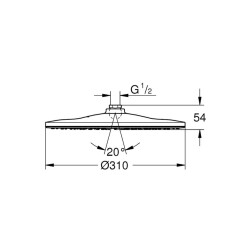 Grohe Rainshower Mono 310 Tepe Duşu 1 Akışlı 26561000 - 3