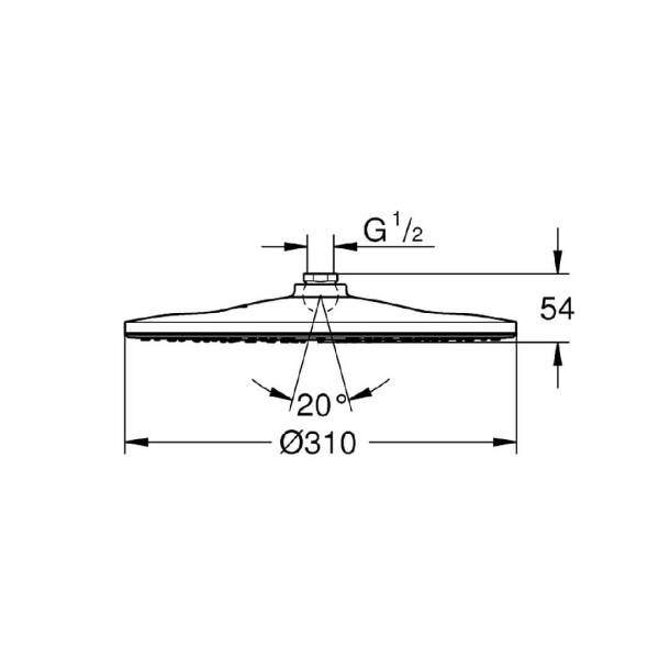 Grohe Rainshower Mono 310 Tepe Duşu 1 Akışlı 26561000 - 4