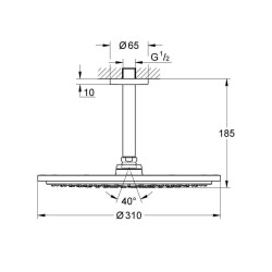 Grohe Rainshower Cosmopolitan 310 Tepe Duşu Seti 26067GL0 - 2