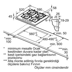 Siemens EP6A2PB20O iQ500 Gazlı Ocak Beyaz 60 Cm - 6