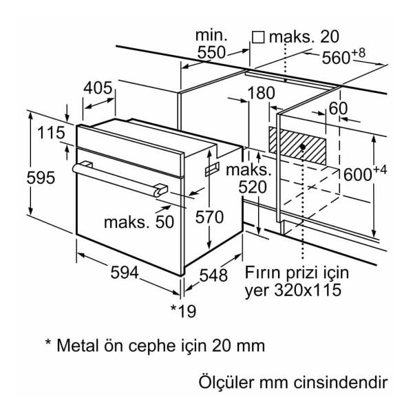 Siemens HB234FEH2T İQ300 Ankastre Fırın Antrasit Gri - 7