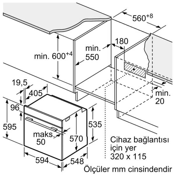 Siemens HJ852GYB0T iQ500 Ankastre Fırın Siyah 60 x 60 cm - 7