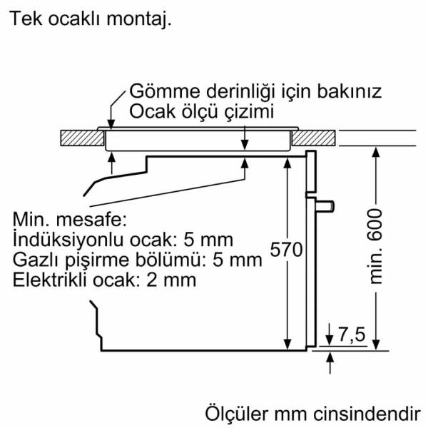 Siemens HJ852GYB0T iQ500 Ankastre Fırın Siyah 60 x 60 cm - 9