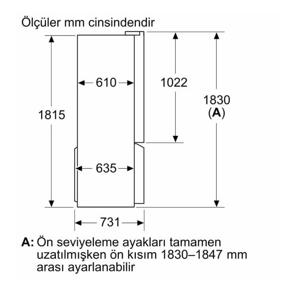 Siemens KF96NVPEA iQ300 Multi Door Gardırop Tipi Buzdolabı Inox - 8