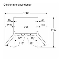 Siemens KF96NVPEA iQ300 Multi Door Gardırop Tipi Buzdolabı Inox - 10