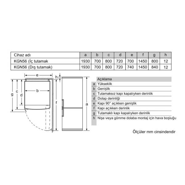 Siemens KG56NLBE0N iQ500 Alttan Donduruculu Buzdolabı Siyah - 7