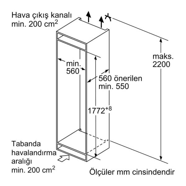 Siemens KI87SAFE0N Alttan Donduruculu Ankastre Buzdolabı 272 Lt - 8