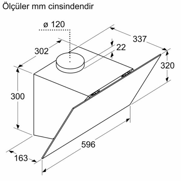 Siemens LC64KPJ60T iQ100 Duvar Tipi Davlumbaz Siyah Cam 60 cm - 8