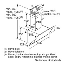 Siemens LC65KAJ60T iQ300 Duvar Tipi Davlumbaz Siyah 60 Cm - 7