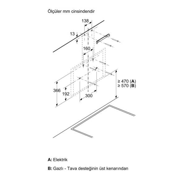 Siemens LC66KPJ70T iQ300 Duvar Tipi Davlumbaz Gri 60 cm - 8