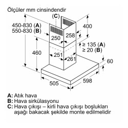 Siemens LC67BBK20T iQ300 Duvar Tipi Davlumbaz Beyaz 60 Cm - 6