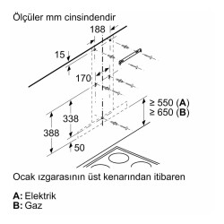 Siemens LC67BBK20T iQ300 Duvar Tipi Davlumbaz Beyaz 60 Cm - 8