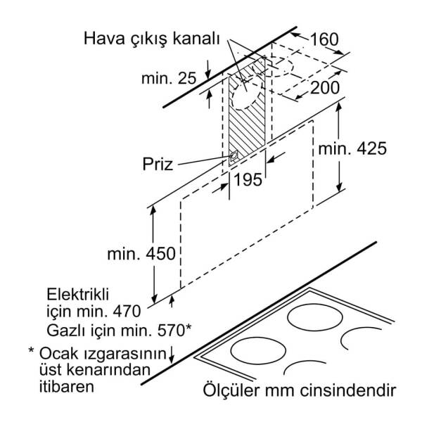 Siemens LC95KA670T iQ300 Duvar Tipi Davlumbaz Siyah 90 Cm - 5