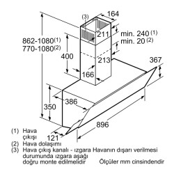 Siemens LC95KA670T iQ300 Duvar Tipi Davlumbaz Siyah 90 Cm - 7