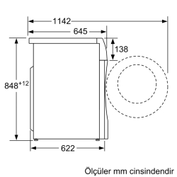 Siemens WN54C2A0TR iQ700 10.5/6 Kg 1400 Devir Kurutmalı Çamaşır Makinesi - 8