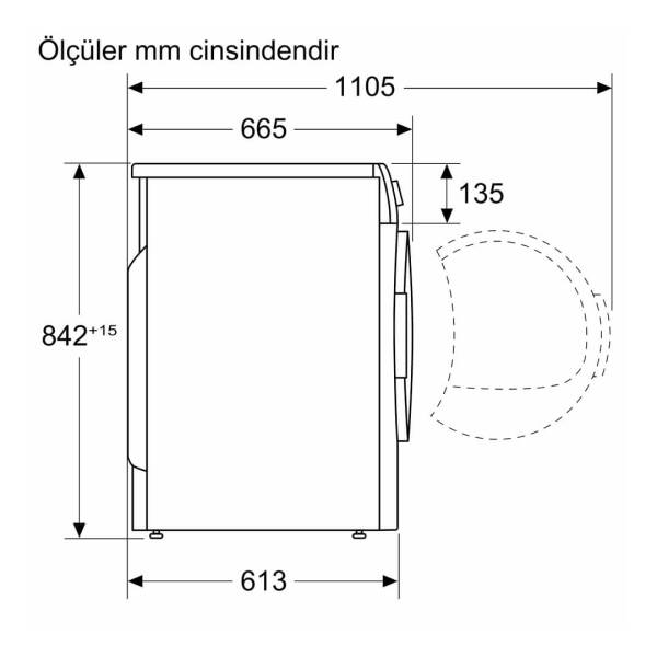 Siemens WQ45B2AXTR iQ700 Isı Pompalı Kurutma Makinesi 9 Kg Gümüş - 5