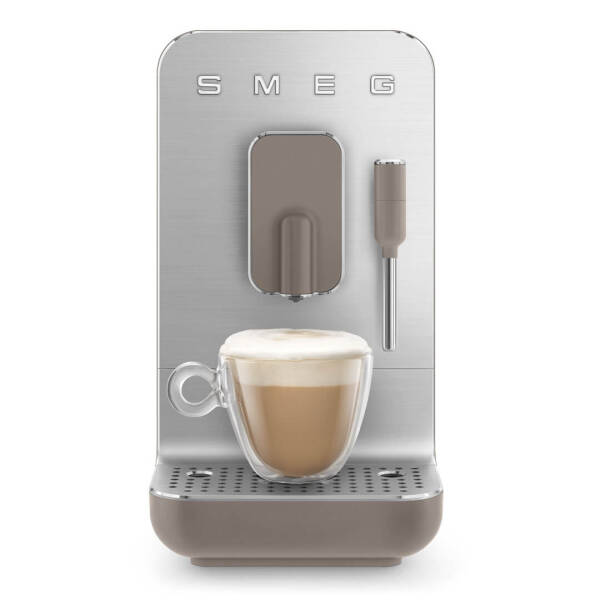 Smeg 50'S Style Espresso Otomatik Kahve Makinesi Mat Boz Kahverengi BCC02TPMEU - 5