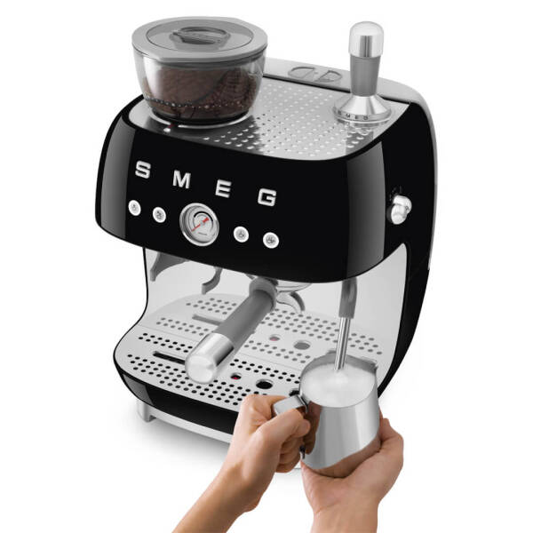 Smeg Öğütücülü Espresso Kahve Makinesi Siyah EGF03BLEU - 5