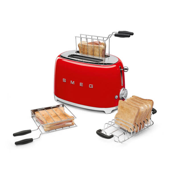 Smeg Ekmek Kızartma Makinesi 2x1 TSF01RDEU Kırmızı - 3