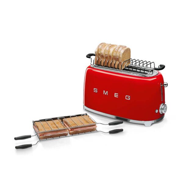Smeg Ekmek Kızartma Makinesi 2x4 TSF02RDEU Kırmızı - 3