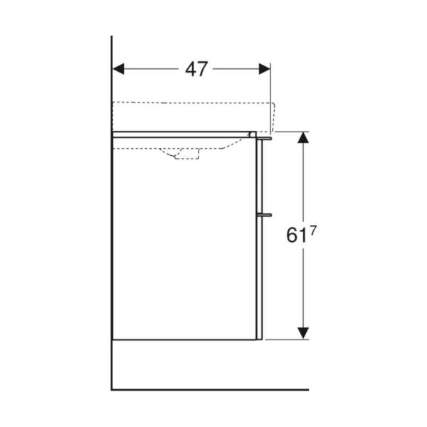Geberit Smyle Square Çift Çekmeceli Kum Grisi Lavabo Dolabı 500.354.JL.1 - 5