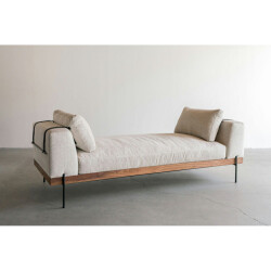 Sohomanje Doğal Ahşap / Keten Daybed- Soho302 - 1