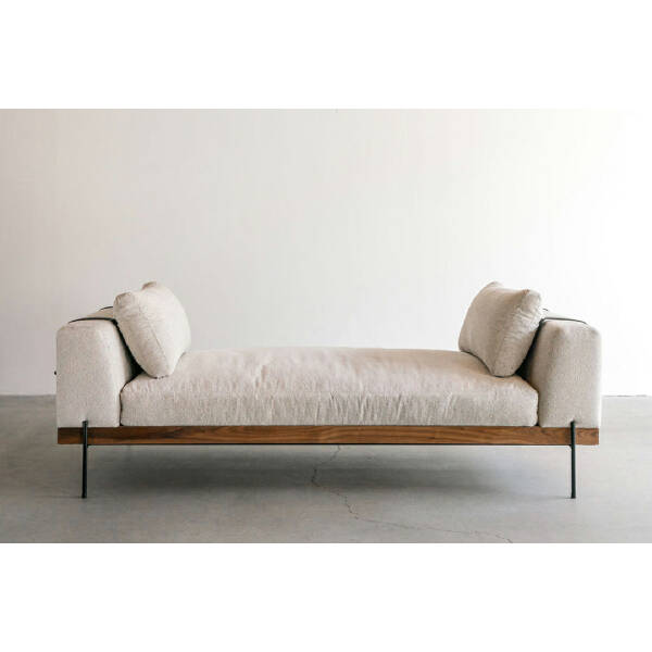 Sohomanje Doğal Ahşap / Keten Daybed- Soho302 - 2