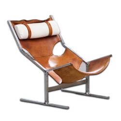 Sohomanje Gerçek Deri / Krom Lounge Berjer - Soho343 - Sohomanje